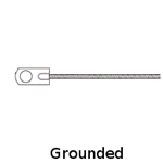 Grounded Ring Thermocouple .33 inch ID Ring Size with Fiberglass Insulated Leadwires