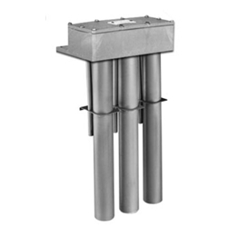 Triple Metal OTS 316 Stainless Steel Heater, 30000W, 480V, Hot zone, 49 in., 59" overall length