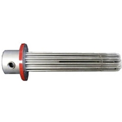3" 150# ANSI Steel Flange Heater, 304SS 3 elements, 9kW, 25" imm., 48W/sq.in