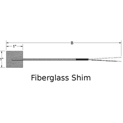 Flexible Fiberglass Spade 204° C (400° F Max) Thermocouple with Fiberglass Insulation