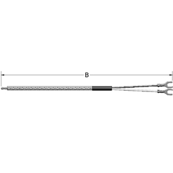 Insulated Wire Type J Thermocouple 20 Gauge Wire, High Temp Fiberglass insulation (1300F)