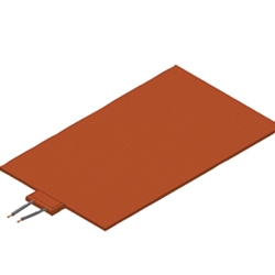 Silicone Rubber Heater: 1" x 5", 24W, 24V