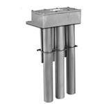 Triple Metal OTS 304 Stainless Steel Heater, 6000W, Hot zone, 10 in., 17" overall length