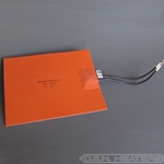 Silicone Rubber Heater,  11.8" x 9.7", 250W, 12V, 7.9" Silicone leads, PSA