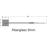 Flexible Fiberglass Spade 204° C (400° F Max) Thermocouple with Fiberglass Insulation