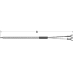 Insulated Wire Type J Thermocouple 24 Gauge Wire, Teflon (TFE) insulation (500F)